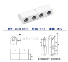 Bản lề tủ điện CL204/CL203-1 – Bản lề inox, bản lề tháo rời, bản lề trục cho tủ điện