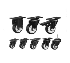 Bánh xe đẩy 1.5 / 2 / 2.5 / 3 inch xoay 360° giảm ồn có phanh