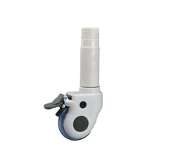 Bánh xe y tế 3 inch ABS trắng – bánh xe xoay giảm ồn cho xe đẩy dụng cụ y tế