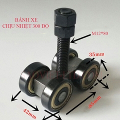 Bi Treo Cửa Lùa Chịu Tải Trọng Và Nhiệt Độ Cao 300 Độ C