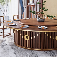 Bộ bàn ăn mâm xoay điện tự động cao cấp mẫu BA10