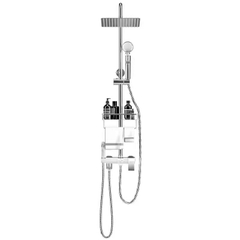 Bộ cây sen tắm Inox Lõi Đồng kèm phụ kiện giá treo khăn tắm cao cấp E10