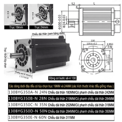 Bộ Kit Động Cơ Bước 130 Mô – men Xoắn 24N/28N/35N/50N/60N Gói 3ND2283, 10A