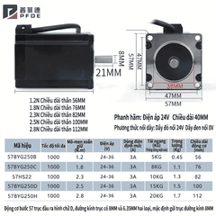 Bộ kit động cơ bước Pfide 57 1.2/1.8N/2.8/2.3N/3.6N với bộ điều khiển TB6600