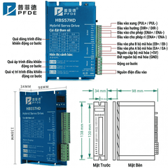 Bộ Kit Động Cơ Bước Tốc Độ Cao 57inch Bộ Điều Khiển Servo Lai 1.2N/2.2N/2.5N/3N HBS57