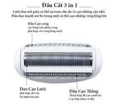 Bộ sản phẩm cạo triệt lông đa chức năng 4 in 1 cao cấp HL-023
