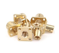 Đai ốc đồng mặt bích vuông 4 lỗ cho vít me thang T8 10 12 16 20 22 24 25 28 30 36 40