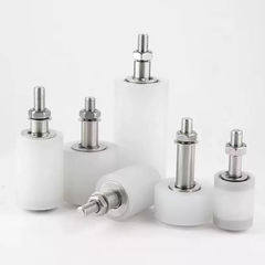 Con Lăn Dẫn Hướng Cửa Lùa Nylon - Bánh Xe Định Vị Đường Ray Vòng Bi Đôi