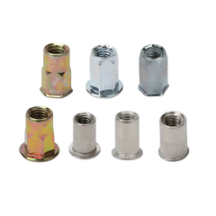 Đinh tán thép không gỉ đầu phẳng có sọc, đầu chìm, đầu vít lục giác  M3 M4 M5 M6