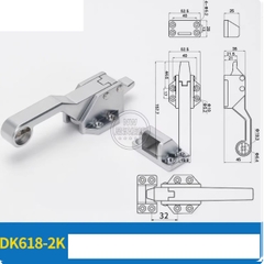 Khóa Tay Kéo DK615/618 – Hợp Kim Kẽm, Dạng Vuông, Tay Nắm Cửa Tủ Đông Công Nghiệp/Thiết Bị Lạnh