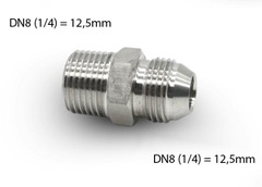 Kép Côn Đầu Nối Ren Ngoài inox 304 Hệ Thủy Lực DN15, DN20, DN25, DN32, DN40, DN50