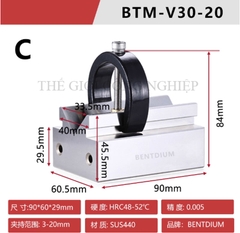 Ê-tô gá kẹp V bằng inox – Kẹp cố định chính xác thanh tròn, gá chỉnh, ép giữ, phụ kiện đồng thau phi tiêu chuẩn tự động