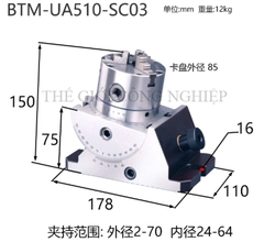 Ê-tô tự định tâm xoay đa năng cho máy đo biên dạng – Bàn làm việc chữ thập, kẹp phẳng chuyên dụng