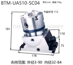 Ê-tô tự định tâm xoay đa năng cho máy đo biên dạng – Bàn làm việc chữ thập, kẹp phẳng chuyên dụng
