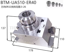 Ê-tô tự định tâm xoay đa năng cho máy đo biên dạng – Bàn làm việc chữ thập, kẹp phẳng chuyên dụng