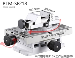 Ê-tô tự định tâm xoay đa năng cho máy đo biên dạng – Bàn làm việc chữ thập, kẹp phẳng chuyên dụng