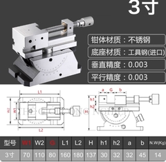 Ê-tô tự định tâm xoay đa năng cho máy đo biên dạng – Bàn làm việc chữ thập, kẹp phẳng chuyên dụng