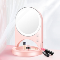 Gương trang điểm mini kèm 3 màu ánh sáng LED mô phỏng ánh sáng tự nhiên