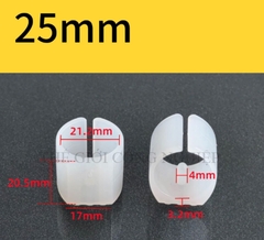 Kẹp nhựa chữ U cố định chân ghế hội nghị – Kẹp ống thép