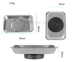 Khay từ tính đựng ốc vít inox 304 – Khay nam châm giữ linh kiện, phụ kiện điện tử, dụng cụ sửa chữa tiện lợi
