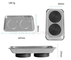 Khay từ tính đựng ốc vít inox 304 – Khay nam châm giữ linh kiện, phụ kiện điện tử, dụng cụ sửa chữa tiện lợi
