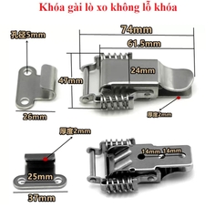 Khóa Gài Dạng Lò Xo Kéo Size 74 x 46