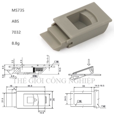 Khóa nhựa tủ điện MS735/MS733 – Khóa bấm, khóa gài, tay nắm ẩn, chốt cửa hai lớp.