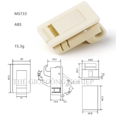 Khóa nhựa tủ điện MS735/MS733 – Khóa bấm, khóa gài, tay nắm ẩn, chốt cửa hai lớp.