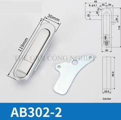 Khóa tay nắm bật AB301 / AB302 / AB303 Khóa phẳng cho tủ điện, tủ phân phối, tủ công nghiệp