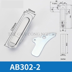 Khóa tay nắm bật AB301 / AB302 / AB303 Khóa phẳng cho tủ điện, tủ phân phối, tủ công nghiệp