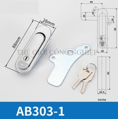 Khóa tay nắm bật AB301 / AB302 / AB303 Khóa phẳng cho tủ điện, tủ phân phối, tủ công nghiệp