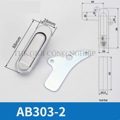 Khóa tay nắm bật AB301 / AB302 / AB303 Khóa phẳng cho tủ điện, tủ phân phối, tủ công nghiệp