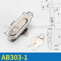 Khóa tay nắm bật AB301 / AB302 / AB303 Khóa phẳng cho tủ điện, tủ phân phối, tủ công nghiệp