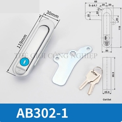 Khóa tay nắm bật AB301 / AB302 / AB303 Khóa phẳng cho tủ điện, tủ phân phối, tủ công nghiệp