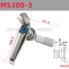 Khóa tay nắm MS308-2 / MS308-3 | Khóa cửa tủ điện, khóa tay cầm có nắp chống nước