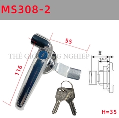 Khóa tay nắm MS308-2 / MS308-3 | Khóa cửa tủ điện, khóa tay cầm có nắp chống nước