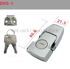 Khóa tủ điện DKS-1 / DK604-1 | Khóa chốt ẩn, khóa tủ cơ khí có chìa, màu đen mờ