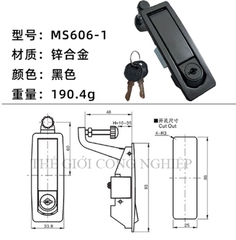Khóa tủ điện MS606 / MS606-1 | Khóa phẳng, khóa bật lò xo cho tủ điện – tủ cơ khí