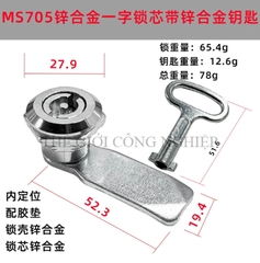 Khóa tủ điện MS705 / MS406 | Khóa tam giác – khóa một rãnh inox, khóa tủ rác, tủ điện, tủ đèn quảng cáo