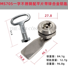 Khóa tủ điện MS705 / MS406 | Khóa tam giác – khóa một rãnh inox, khóa tủ rác, tủ điện, tủ đèn quảng cáo