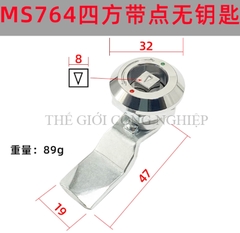 Khóa tủ điện MS705 / MS406 | Khóa tam giác – khóa một rãnh inox, khóa tủ rác, tủ điện, tủ đèn quảng cáo