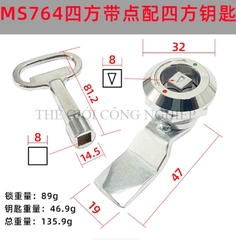 Khóa tủ điện MS705 / MS406 | Khóa tam giác – khóa một rãnh inox, khóa tủ rác, tủ điện, tủ đèn quảng cáo