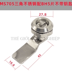Khóa tủ điện MS705 / MS406 | Khóa tam giác – khóa một rãnh inox, khóa tủ rác, tủ điện, tủ đèn quảng cáo