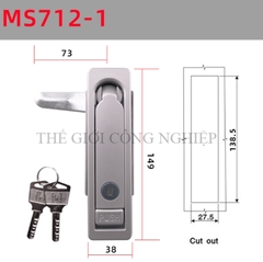 Khóa tủ điện MS712-1 / MS713 | Khóa phẳng ngoài trời, khóa tủ phân phối, khóa trạm sạc