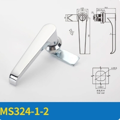 Khóa tay nắm tủ điện MS324-1-2 – Khóa hợp kim kẽm cho tủ điện, tủ phân phối, tủ máy công nghiệp
