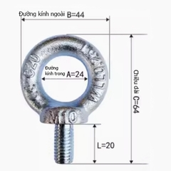Bu Lông Móc Cẩu GB825 M8 M10 M12 M14 M16 M18 M20