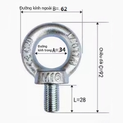 Bu Lông Móc Cẩu GB825 M8 M10 M12 M14 M16 M18 M20