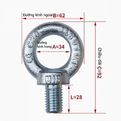 Bu Lông Móc Cẩu GB825 M8 M10 M12 M14 M16 M18 M20