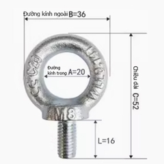 Bu Lông Móc Cẩu GB825 M8 M10 M12 M14 M16 M18 M20