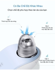 Máy hút mụn KD803S sạc không dây, kết hợp đầu gia nhiệt lạnh giúp làm sạch trị mụn chống viêm nhờn da